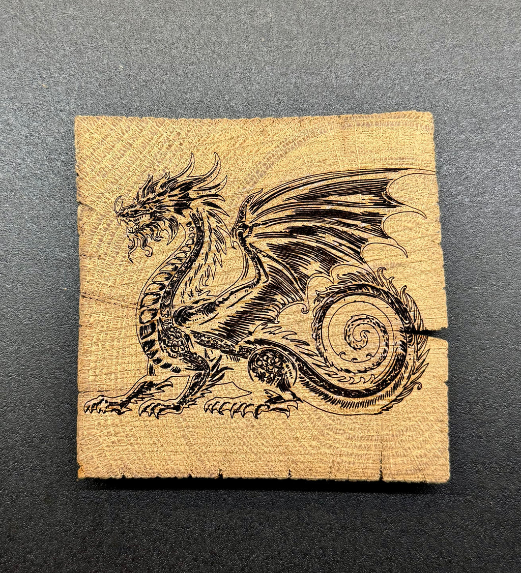 Holzuntersetzer Eckig 4er Set mit Lasergravur