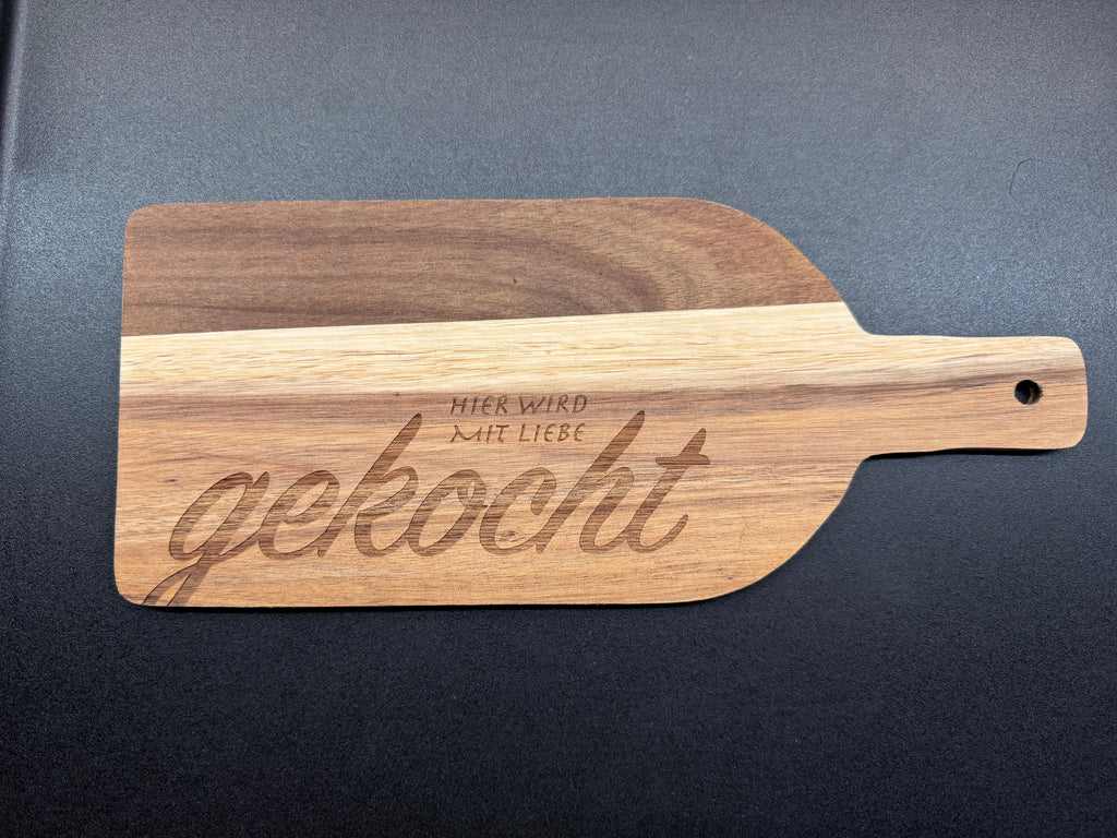 Servierbrett mit Gravur