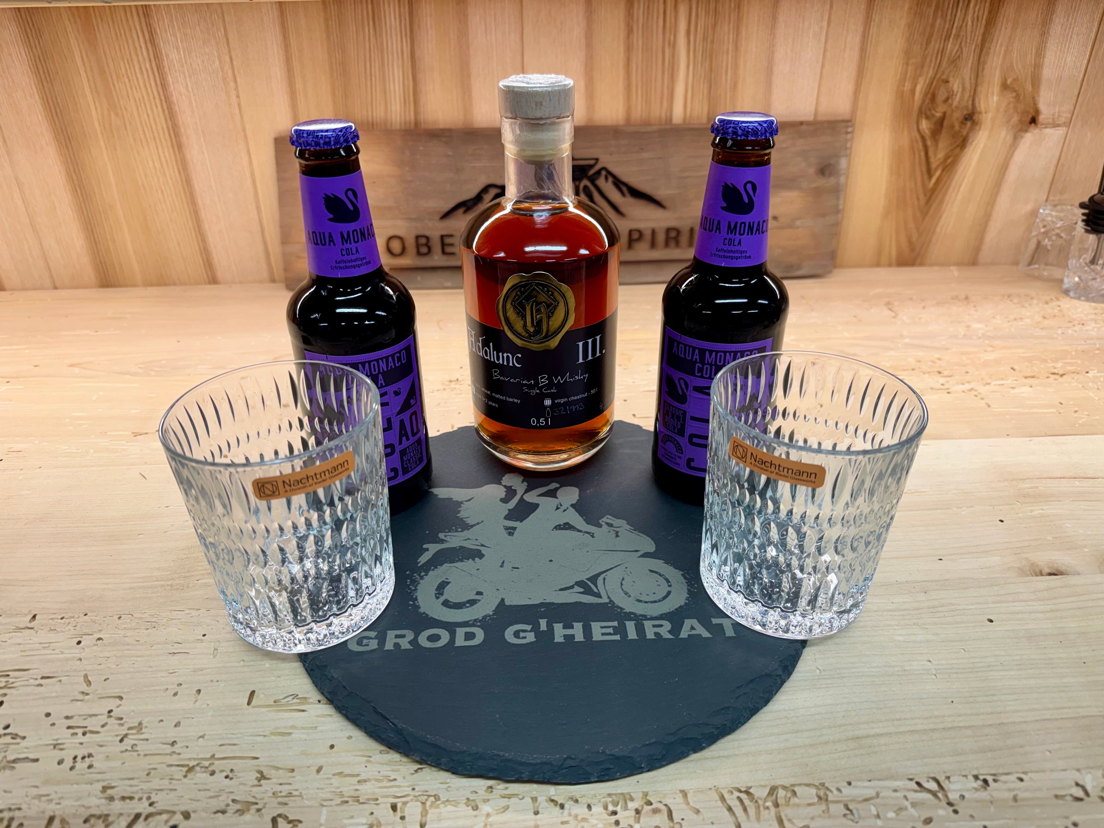 Whisky Cola Hochzeitsset: Grod G'heirat