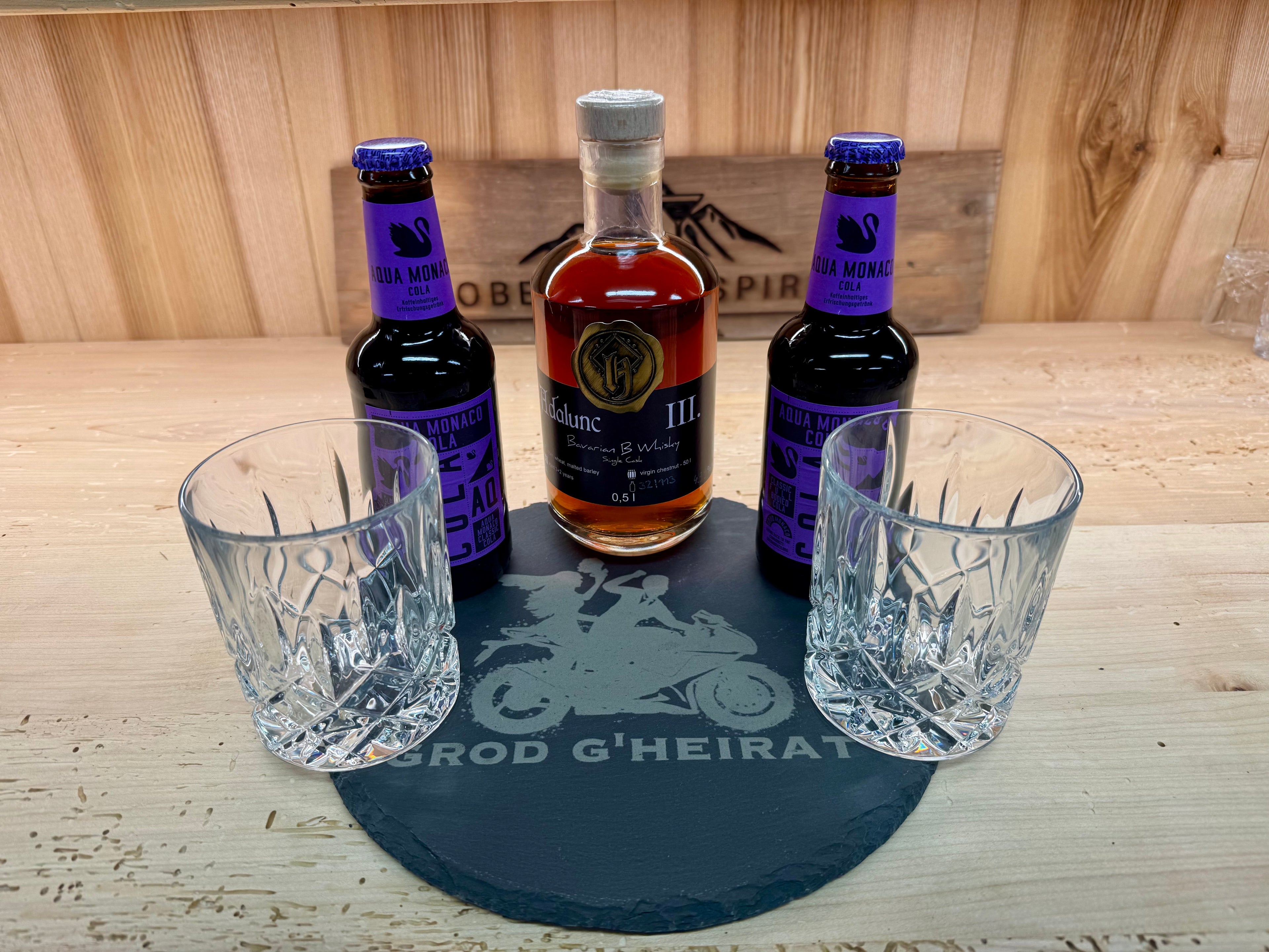 Whisky Cola Hochzeitsset: Grod G'heirat