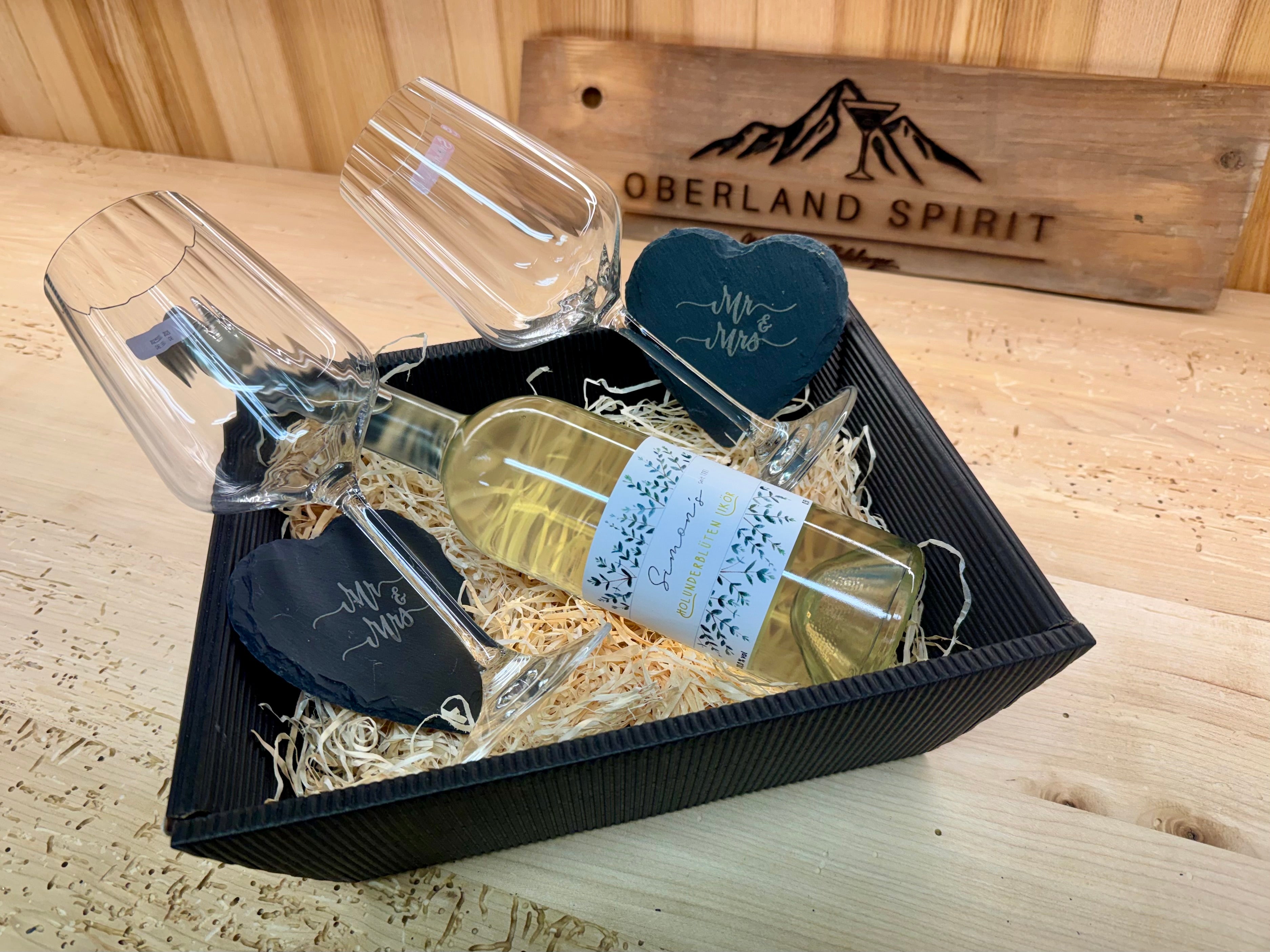 Hochzeitsgeschenkkorb: Hugo & Spritz