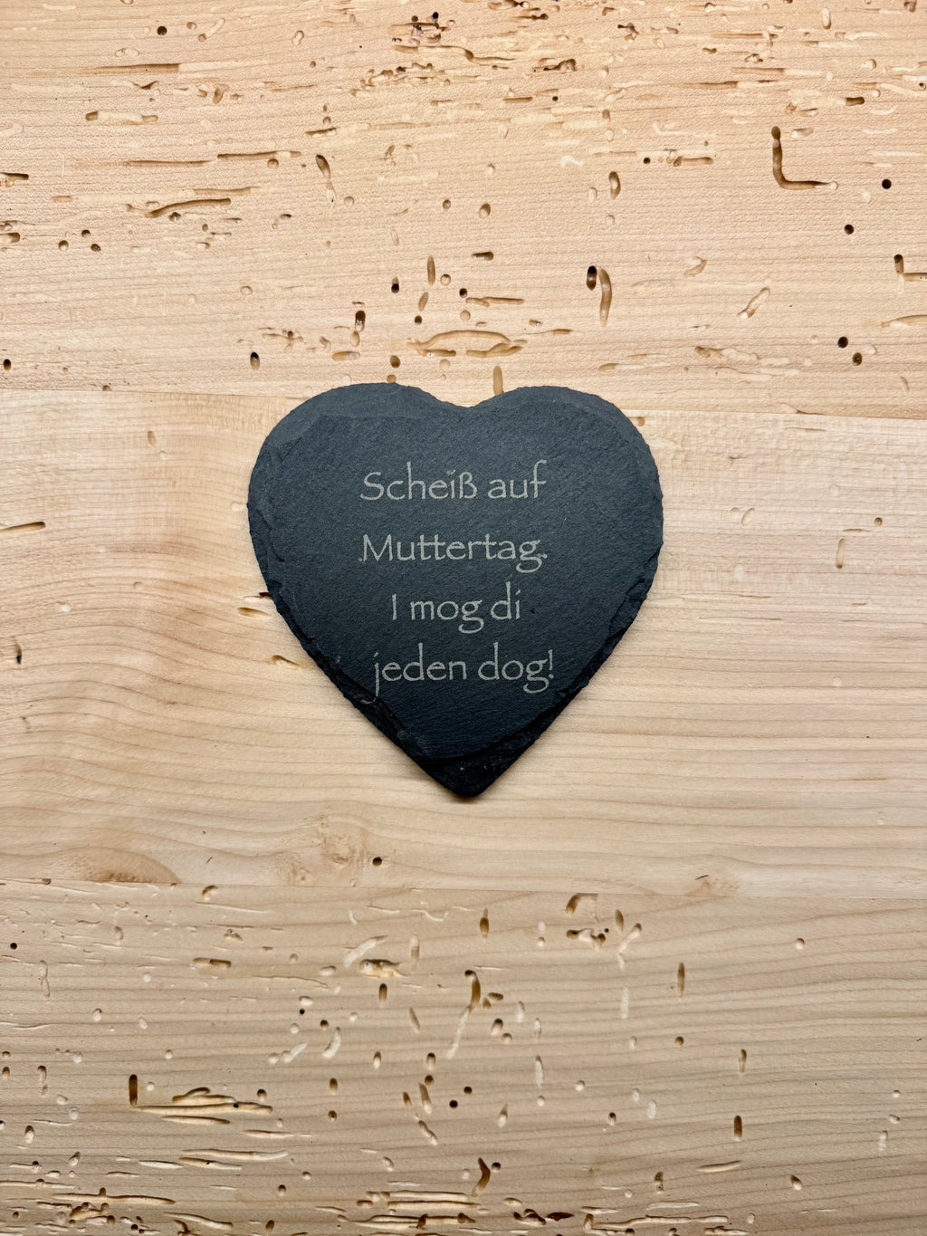 Schieferuntersetzer Muttertag oder Vatertag